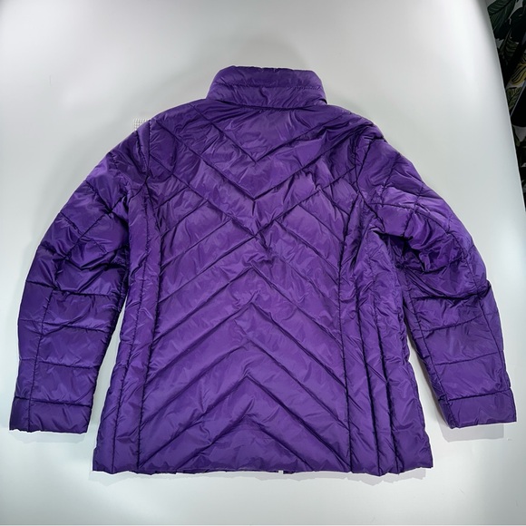 Talbots down puffer jacket womens purple quilted size X / XL - Picture 7 of 10